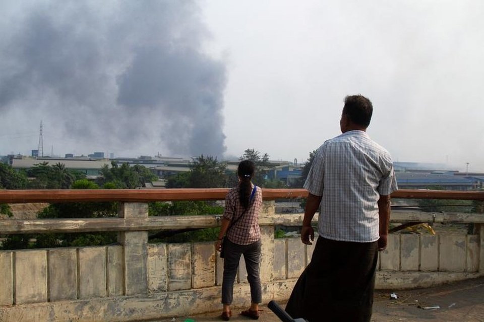 32 Chinese factories were burned during a bloody protest day in Myanmar